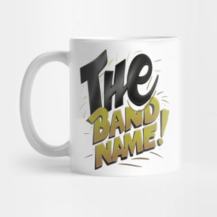 The Band Name AJR Black yellow colors Mug